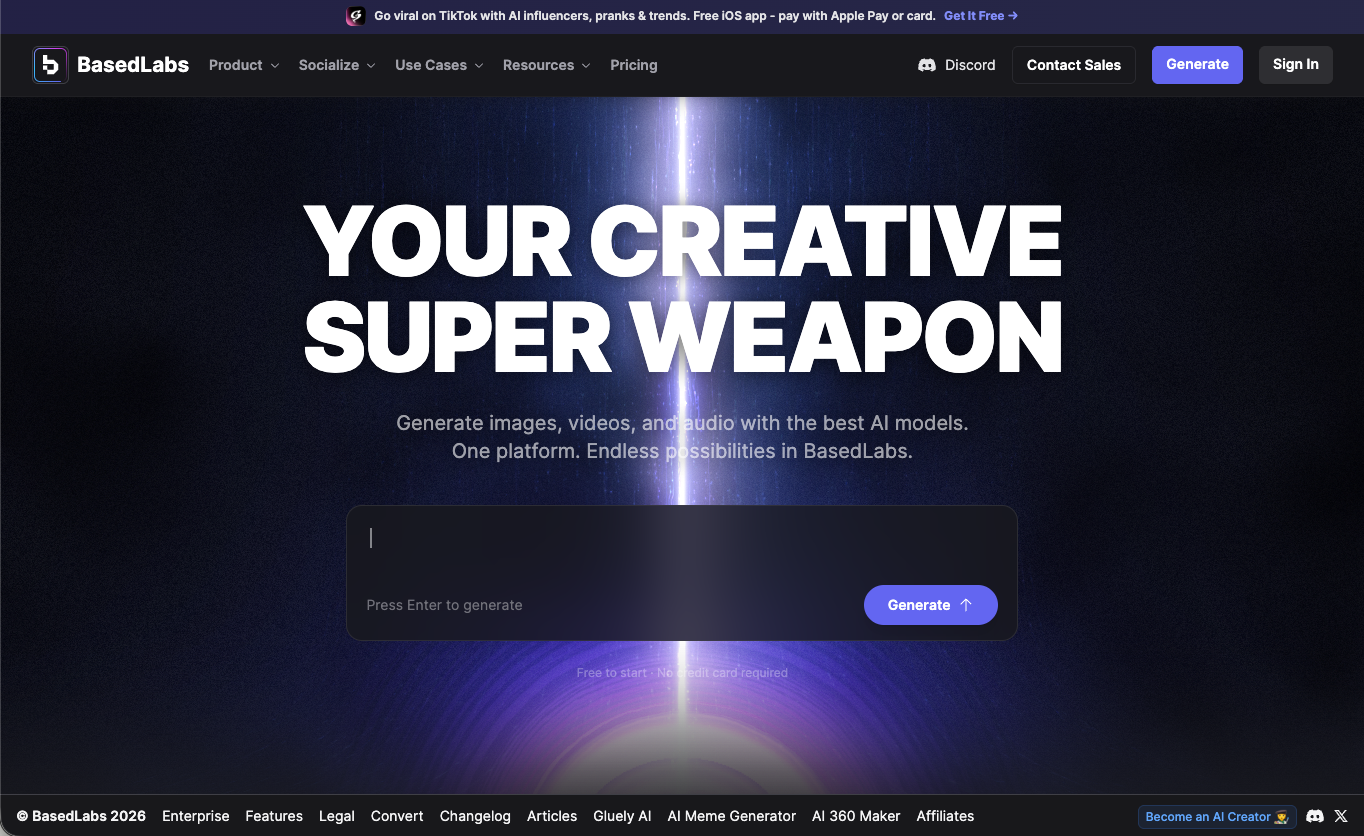 BasedLabs AIの画面