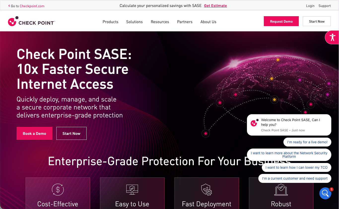 Check Point SASE（旧Perimeter 81）の画面