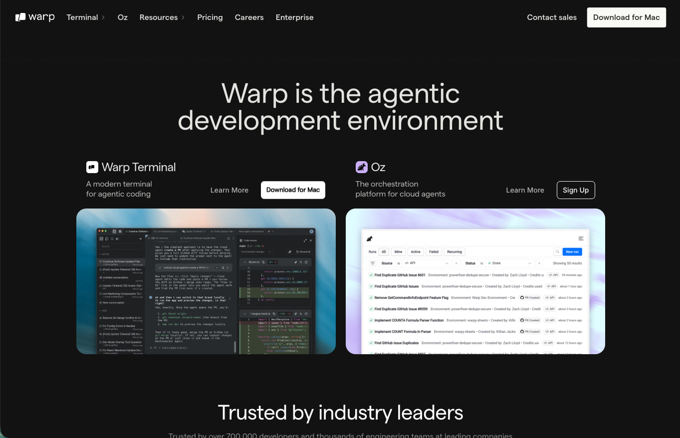 Warpの画面